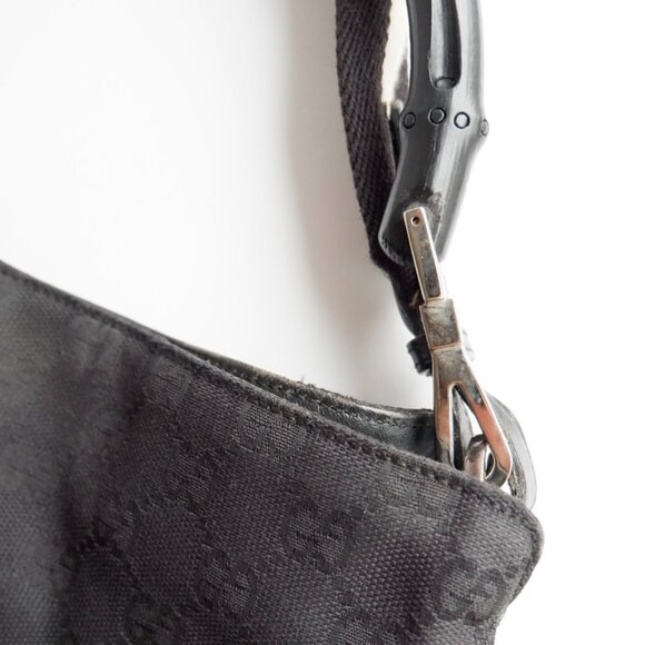 Authentic Preowned Gucci Black GG Canvas Two Strap Shoulder Bag - Picture 8 of 16